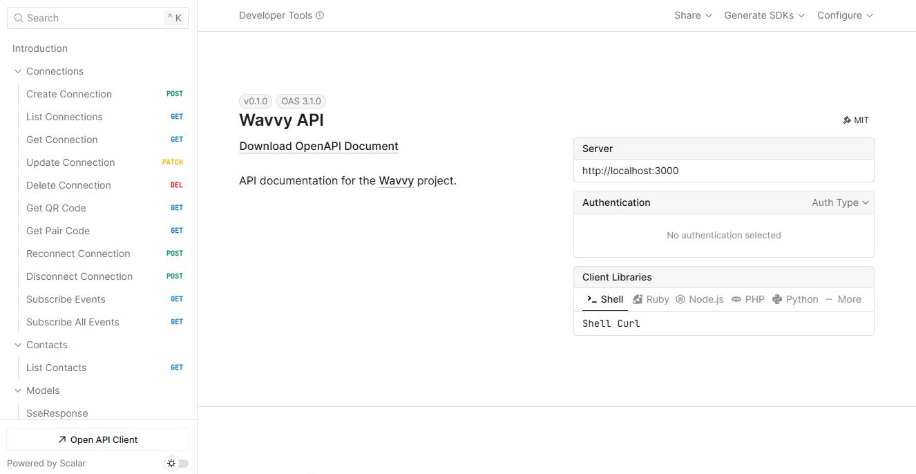 Wavvy (baileys-api)